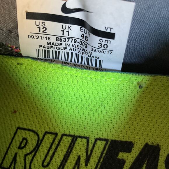 Nike LunarEpic Flyknit Multicolor Running Shoes Size 12 Men Lightweight - Picture 9 of 9